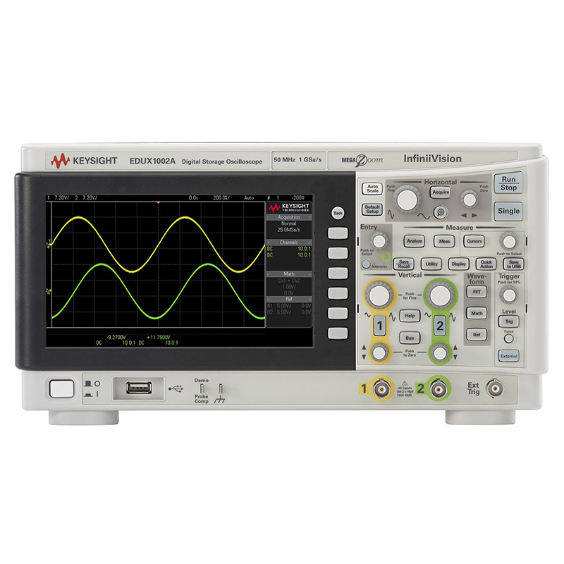 是德EDUX1002A 示波器：50 MHz，2 個(gè)模擬通道