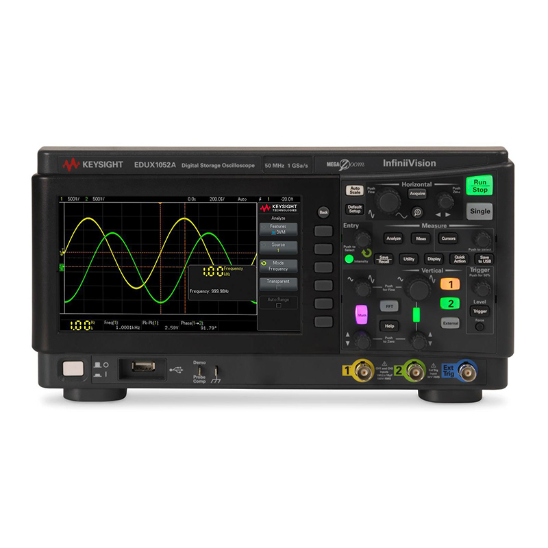 是德EDUX1052A 示波器：50 MHz，2 個(gè)模擬通道