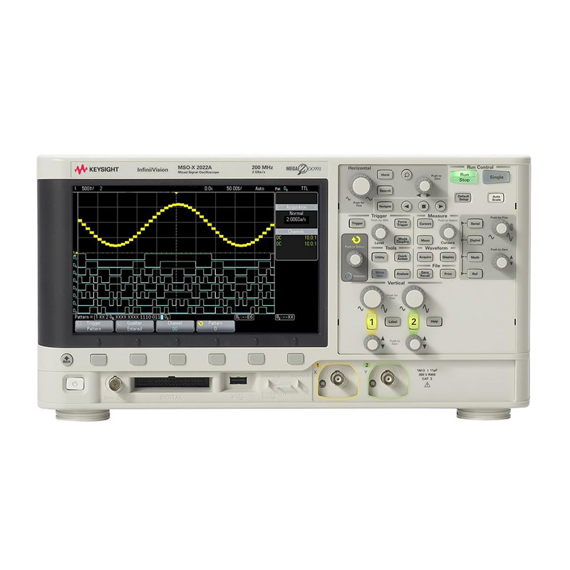是德MSOX2022A 混合信號(hào)示波器：200 MHz，2 個(gè)模擬通道和 8 個(gè)數(shù)字通道